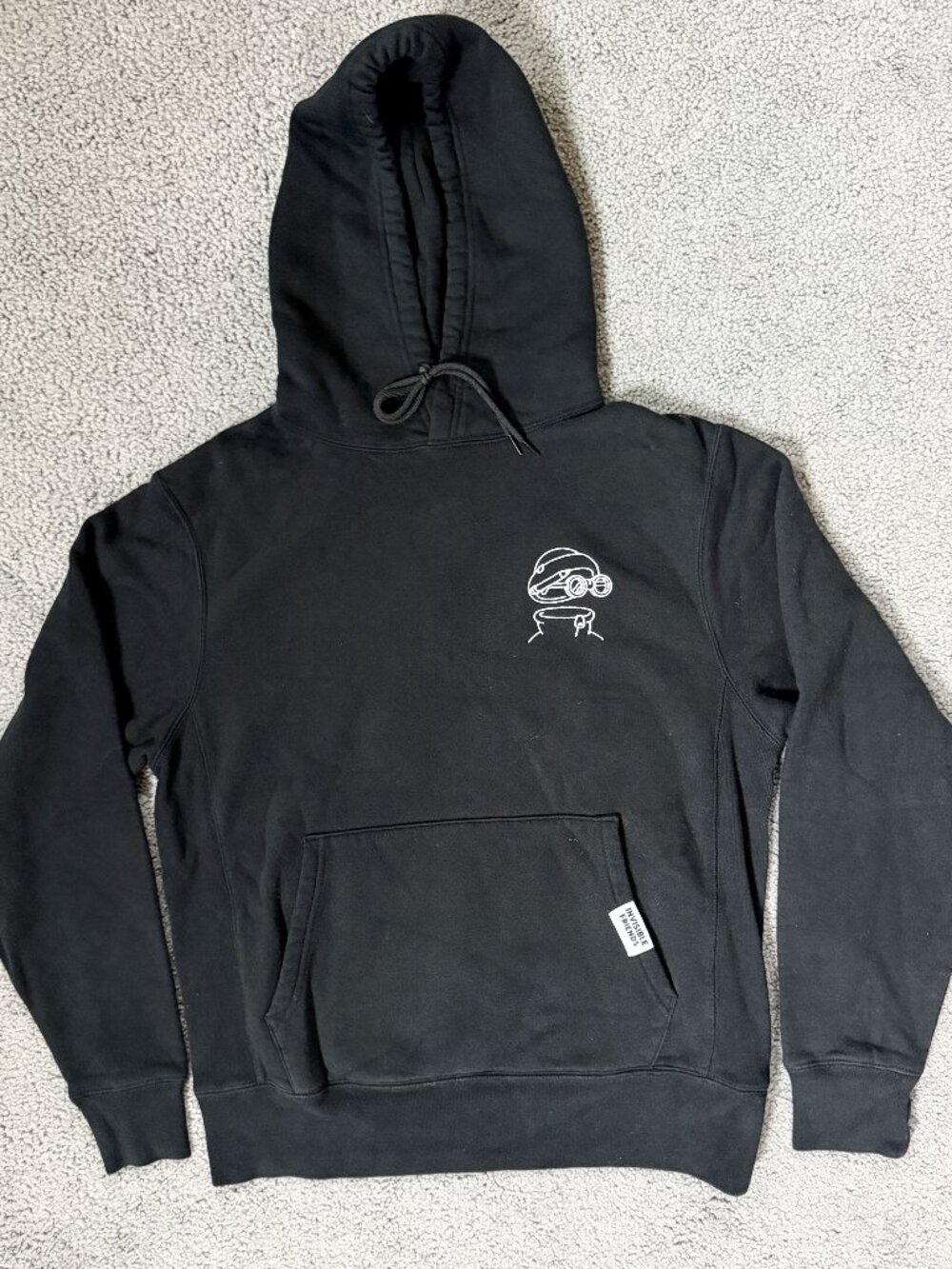Invisible Friends GM GN Handshake Black Hoodie Medium Web3 RCC - Excellent Cond.